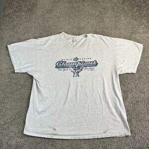 VTG 90s New York Yankees Shirt Mens 2XL Gray 1998 World Series Champions READ